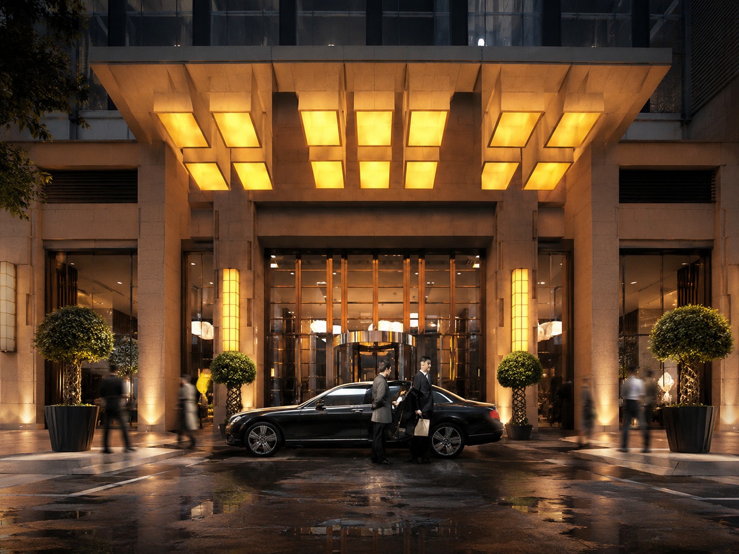 Buitenzijde van Glenview ITC Plaza Chongqing in het centrum van Chongqing