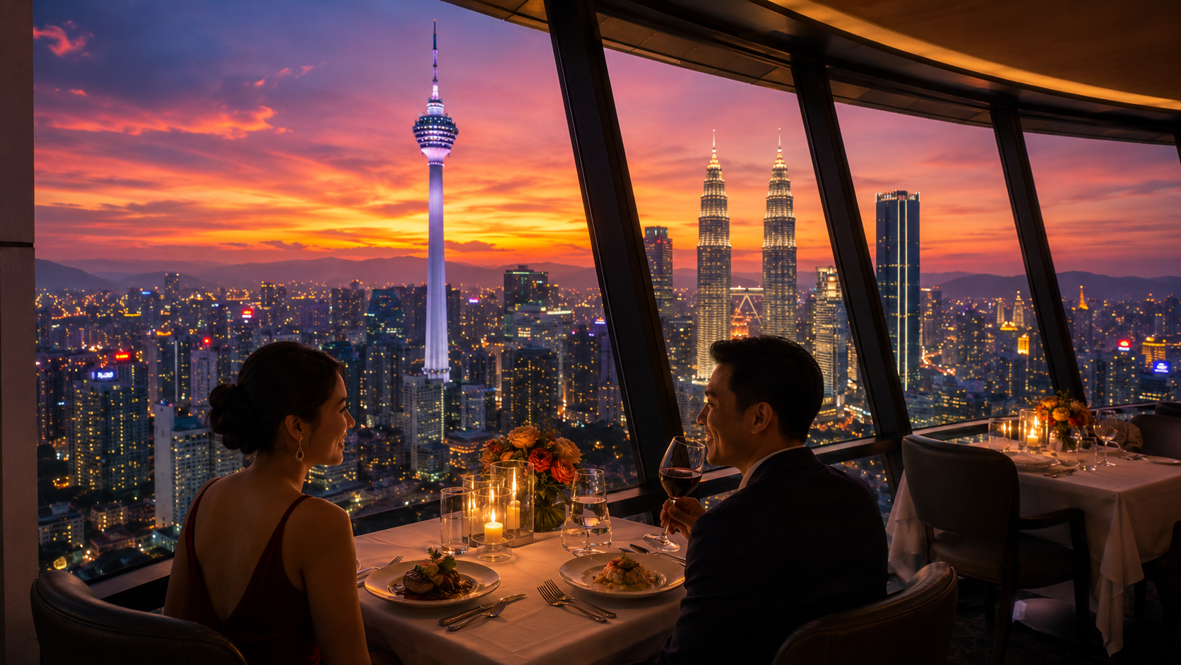 Avondlijke dineractiviteit tijdens de Malaysia Singles Tour