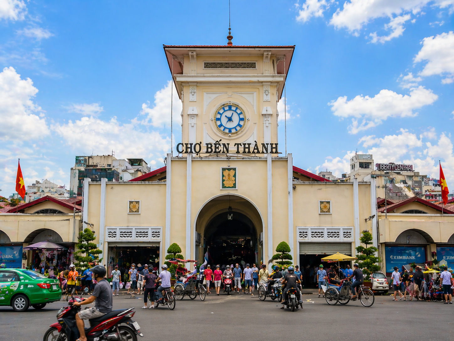 Winkelen en straatsfeer bij Ben Thanh Market in Saigon